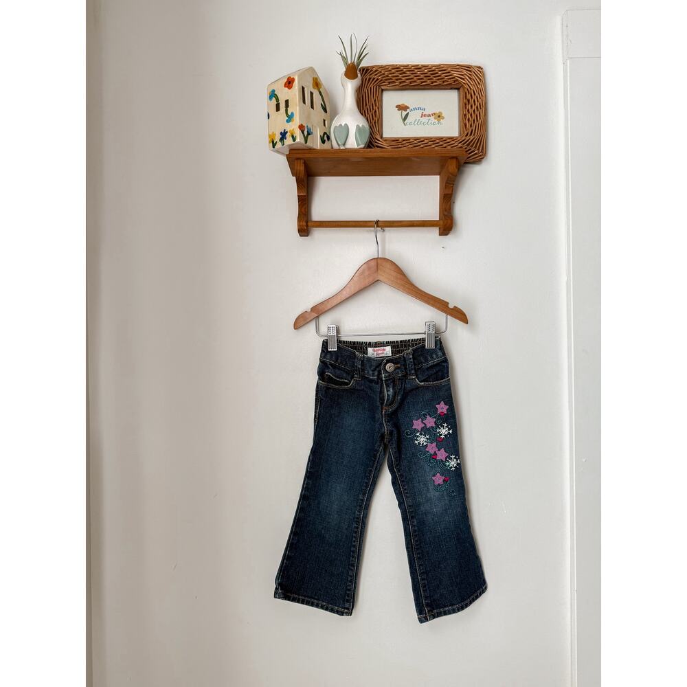 y2k OshKosh B’gosh stars and snowflakes embroidered jeans - 2T